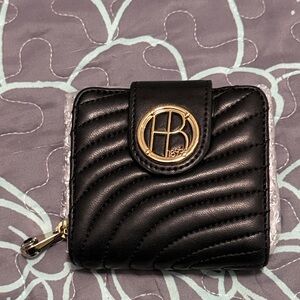 Henri Bendel Black Quilted Bifold Wallet